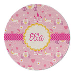Princess Carriage Round Linen Placemat - Single Sided (Personalized)