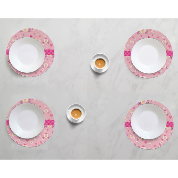 Princess Carriage Round Linen Placemats - LIFESTYLE (set of 4)