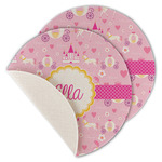 Princess Carriage Round Linen Placemat - Single Sided - Set of 4 (Personalized)