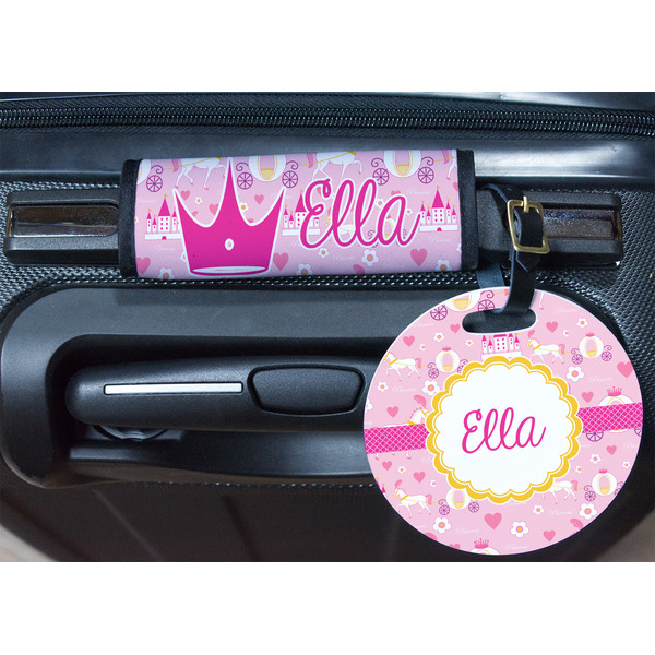 Princess Carriage Round Luggage Tag & Handle Wrap - In Context