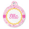 Princess Carriage Round Pet ID Tag - Large - Front