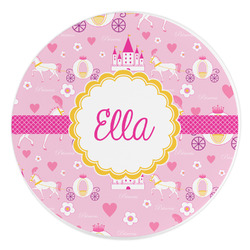 Princess Carriage Round Stone Trivet (Personalized)