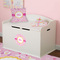 Princess Carriage Round Wall Decal on Toy Chest