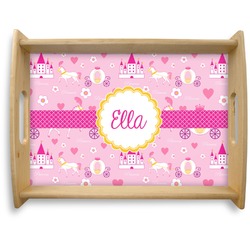 Princess Carriage Natural Wooden Tray - Large (Personalized)