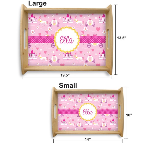 Princess Carriage Serving Tray Wood Sizes