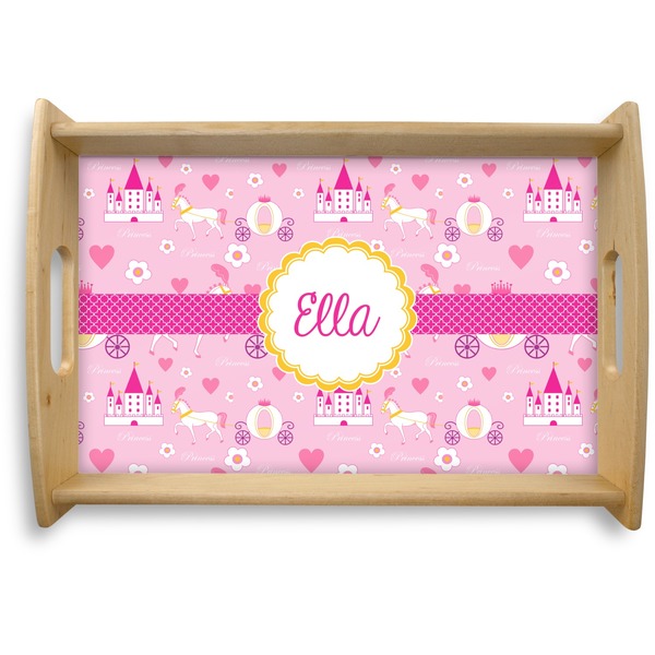 Custom Princess Carriage Natural Wooden Tray - Small (Personalized)