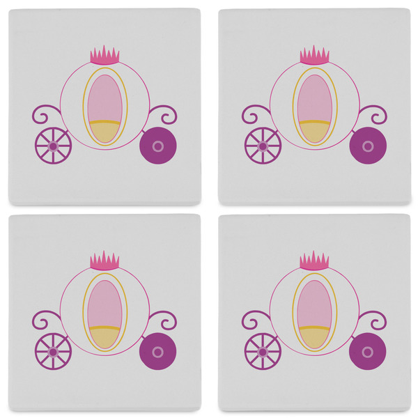 Princess Carriage Set of 4 Sandstone Coasters - See All 4 View