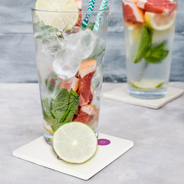 Princess Carriage Set of 4 Stone Coasters - In Context View