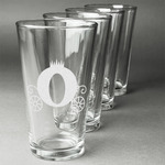 Princess Carriage Pint Glasses - Engraved (Set of 4)