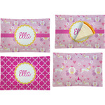 Princess Carriage Set of 4 Glass Rectangular Appetizer / Dessert Plate (Personalized)