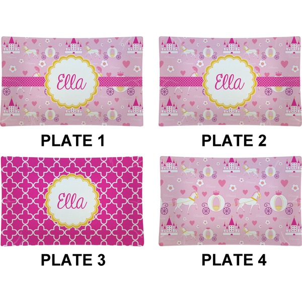 Princess Carriage Set of Rectangular Dinner Plates (Approval)