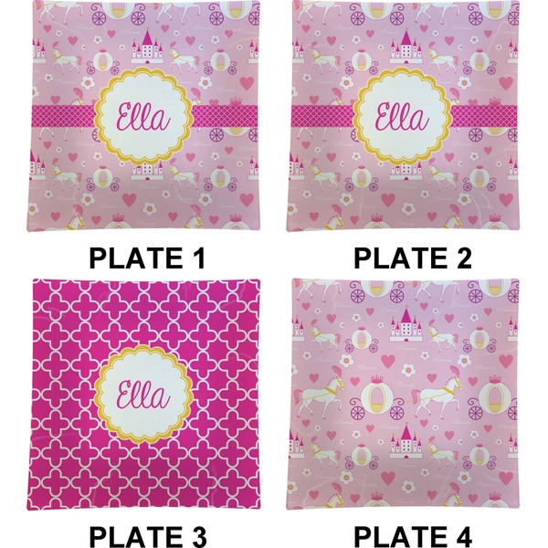 Princess Carriage Set of Square Dinner Plates (Approval)