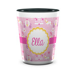 Princess Carriage Ceramic Shot Glass - 1.5 oz - Two Tone - Set of 4 (Personalized)