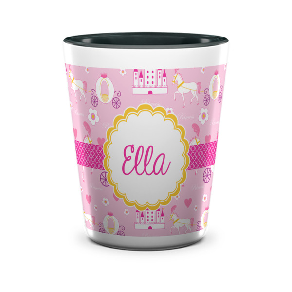 Custom Princess Carriage Ceramic Shot Glass - 1.5 oz - Two Tone - Set of 4 (Personalized)