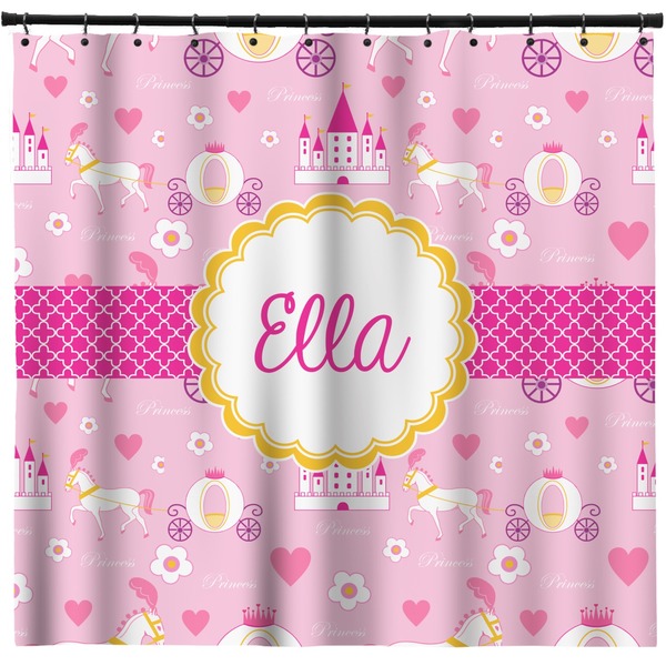 Custom Princess Carriage Shower Curtain - 71" x 74" (Personalized)