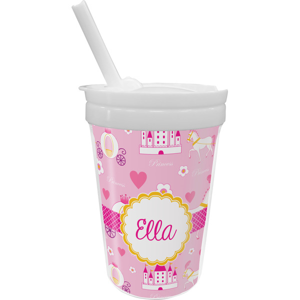Custom Princess Carriage Sippy Cup with Straw (Personalized)