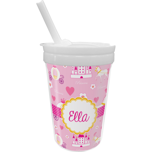 Custom Princess Carriage Sippy Cup with Straw (Personalized)