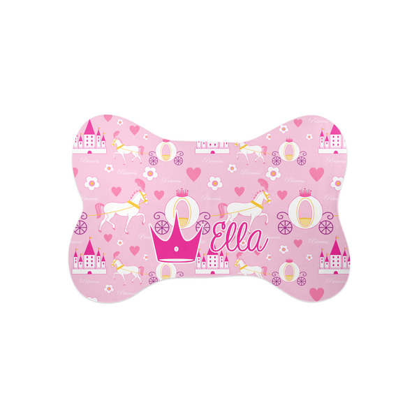 Custom Princess Carriage Bone Shaped Dog Food Mat (Small) (Personalized)