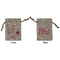 Princess Carriage Small Burlap Gift Bag - Front and Back