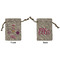 Princess Carriage Small Burlap Gift Bag - Front & Back (Personalized)