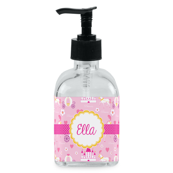Custom Princess Carriage Glass Soap & Lotion Bottle - Single Bottle (Personalized)
