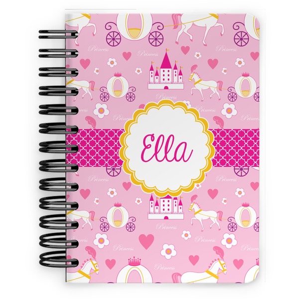 Custom Princess Carriage Spiral Notebook - 5x7 w/ Name or Text