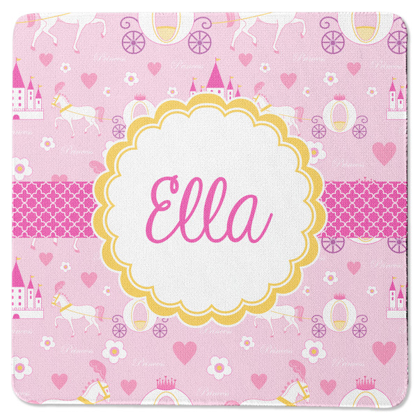 Princess Carriage Square Coaster Rubber Back - Single