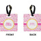 Princess Carriage Square Luggage Tag (Front + Back)