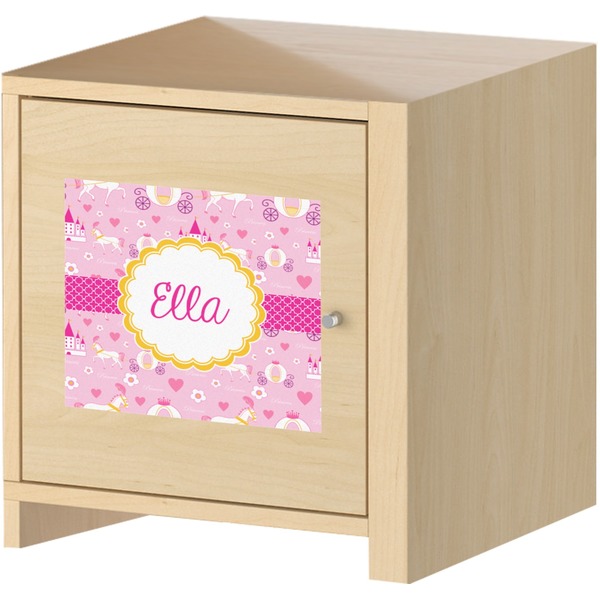 Princess Carriage Square Wall Decal on Wooden Cabinet