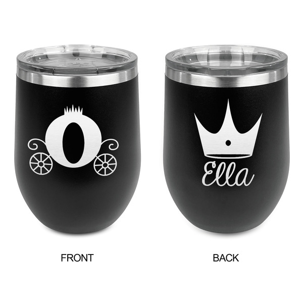 Princess Carriage Stainless Wine Tumblers - Black - Double Sided - Approval