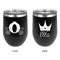 Princess Carriage Stainless Wine Tumblers - Black - Double Sided - Approval