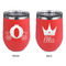 Princess Carriage Stainless Wine Tumblers - Coral - Double Sided - Approval