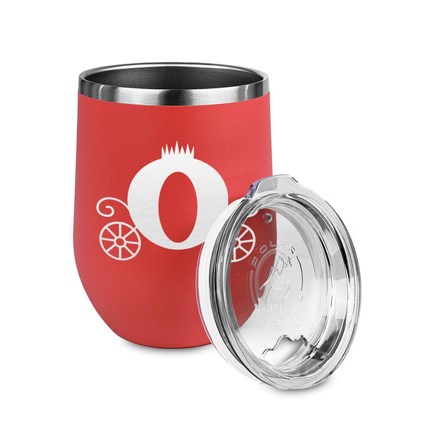 Princess Carriage Stainless Wine Tumblers - Coral - Single Sided - Alt View