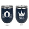 Princess Carriage Stainless Wine Tumblers - Navy - Double Sided - Approval