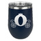 Princess Carriage Stainless Wine Tumblers - Navy - Double Sided - Front