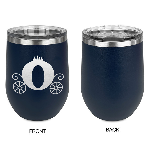 Princess Carriage Stainless Wine Tumblers - Navy - Single Sided - Approval
