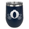Princess Carriage Stainless Wine Tumblers - Navy - Single Sided - Front