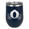 Princess Carriage Stemless Stainless Steel Wine Tumbler - Navy - Single Sided