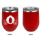 Princess Carriage Stainless Wine Tumblers - Red - Single Sided - Approval