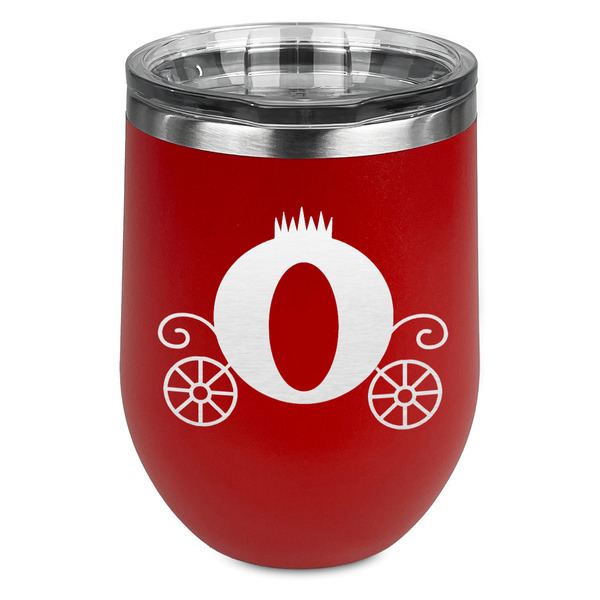 Custom Princess Carriage Stemless Stainless Steel Wine Tumbler - Red - Single Sided
