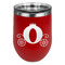 Princess Carriage Stainless Wine Tumblers - Red - Single Sided - Front