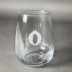 Princess Carriage Stemless Wine Glass - Engraved