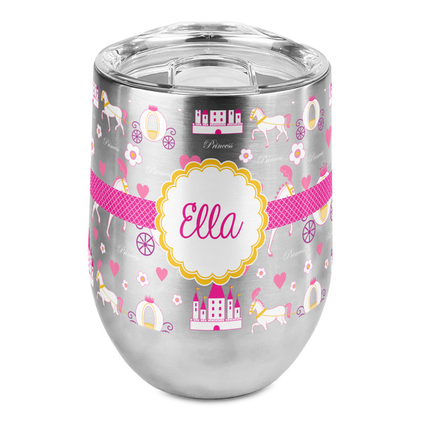 Custom Princess Carriage Stemless Wine Tumbler - Full Print (Personalized)