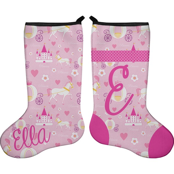 Custom Princess Carriage Holiday Stocking - Double-Sided - Neoprene (Personalized)