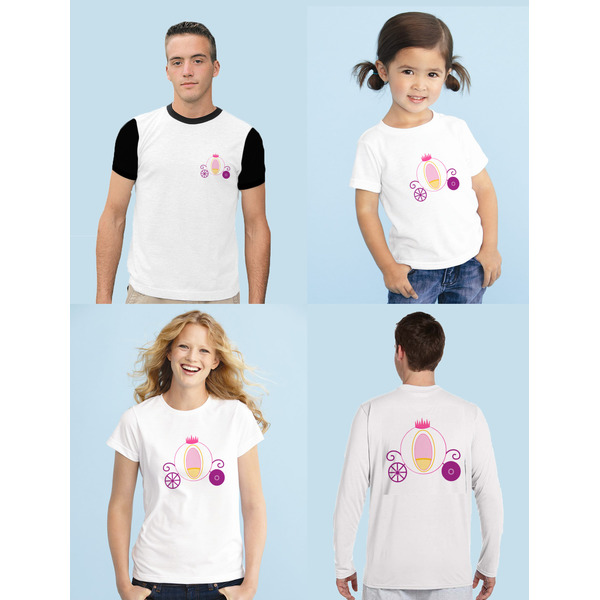 Princess Carriage Sublimation Sizing on Shirts