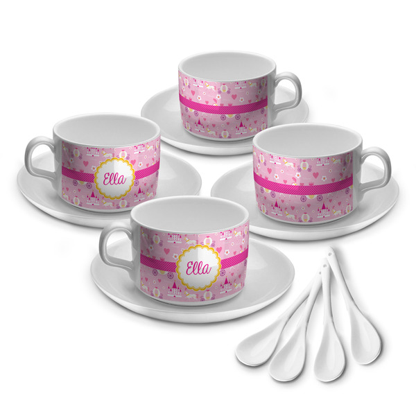 Custom Princess Carriage Tea Cup - Set of 4 (Personalized)