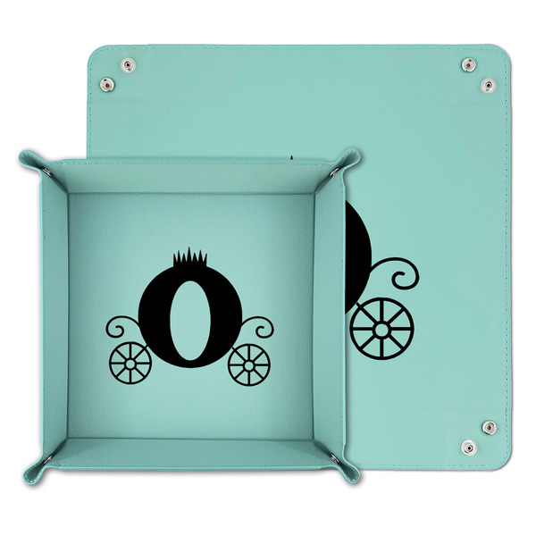 Princess Carriage Teal Faux Leather Valet Trays - PARENT MAIN