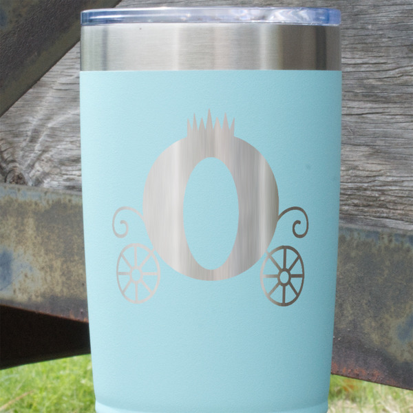 Princess Carriage Teal Polar Camel Tumbler - 20oz - Close Up