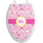 Princess Carriage Toilet Seat Decal - Elongated (Personalized)