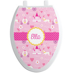 Princess Carriage Toilet Seat Decal - Elongated (Personalized)